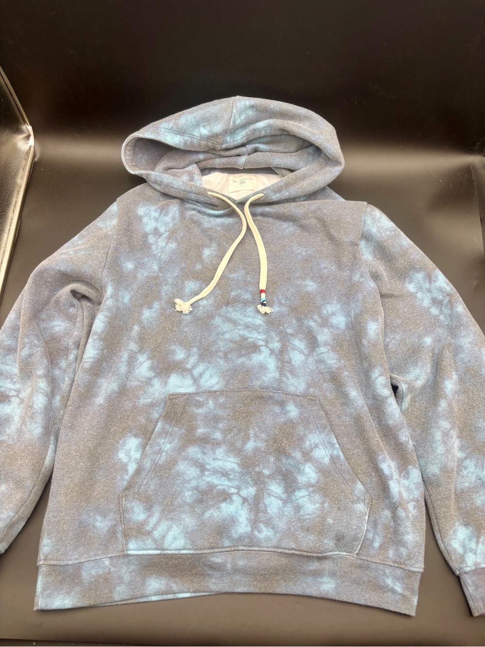 Sol Angeles Men's Mineral Wash Tie Dye Hoodie Blue Gray Size XL Made in USA